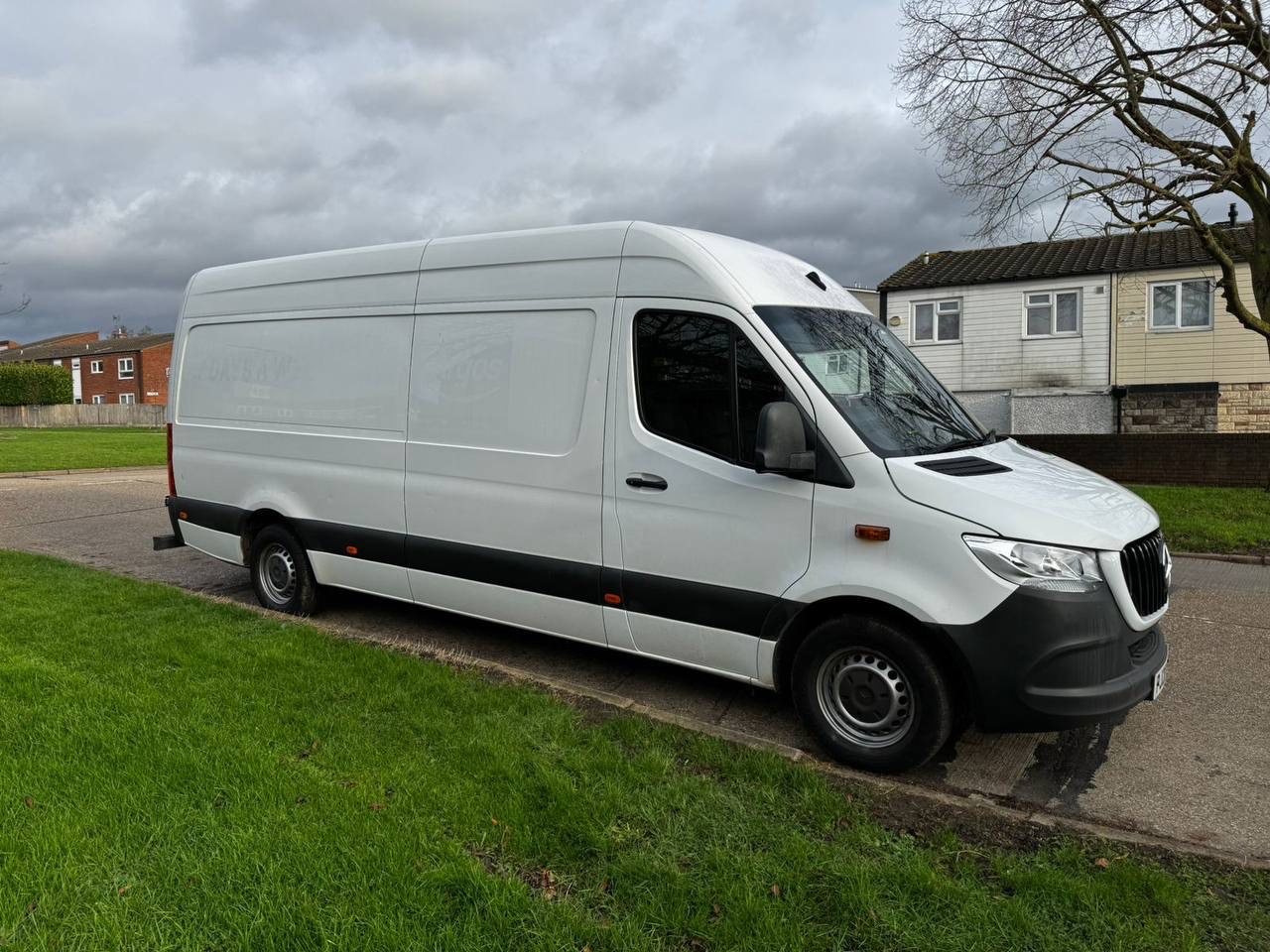 Motorbike strapped safely in the van